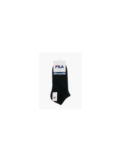 Ladies Fila 3 Pack Black Trainer Sports Socks (39-42)
