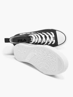 Ladies Fila Black Lace-up Canvas Hi-tops