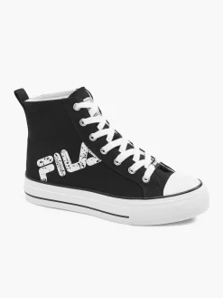 Ladies Fila Black Lace-up Canvas Hi-tops
