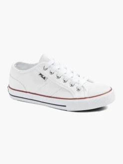 Ladies Fila White Lace-up Canvas Trainers