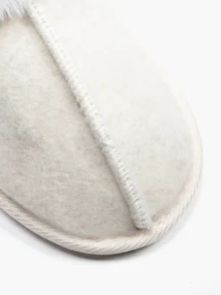 Ladies Fur Trim Slippers