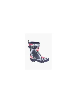 Ladies Graceland Floral Striped Wellies