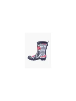 Ladies Graceland Floral Striped Wellies