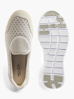 Ladies Grey Slip On Casual Trainers