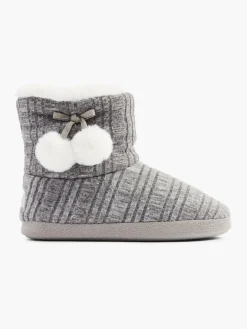 Ladies Grey Slipper Boot