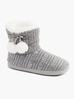 Ladies Grey Slipper Boot