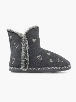 Ladies Heart Slipper Boots