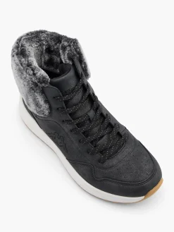 Ladies Kappa Hi Top Black Trainers