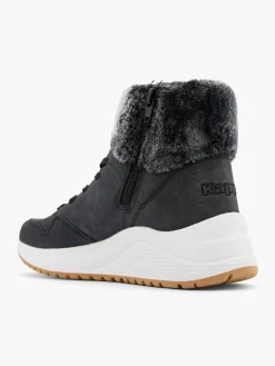 Ladies Kappa Hi Top Black Trainers