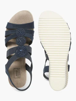 Ladies Navy Blue Wedge Sandals