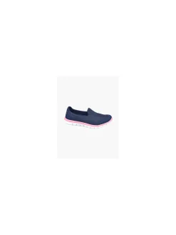Ladies Navy Lightweight Slip On Shoes