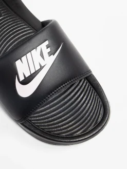 Ladies Nike Victori One Slides with Pale Pink Logo