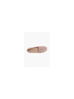 Ladies Pink Slip On Loafers