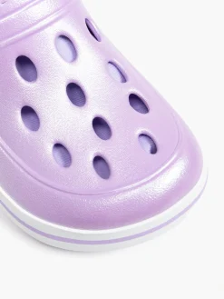 Ladies Purple Fur Lined Clogs