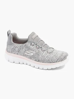 Ladies Skechers Grey/ Pink Slip-on Shoes