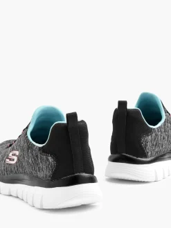 Ladies Skechers Grey Slip-on Trainers