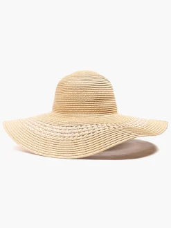 Ladies Straw Hat with Gold Thread