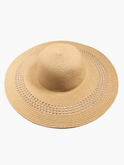 Ladies Straw Hat with Gold Thread