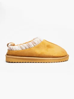 Ladies Tan Mocassin Slippers