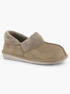 Ladies Taupe Full Slipper
