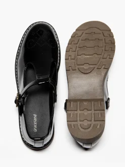 Ladies T-Bar Patent Shoes