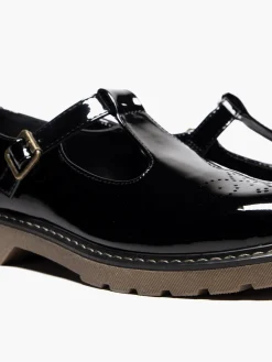 Ladies T-Bar Patent Shoes