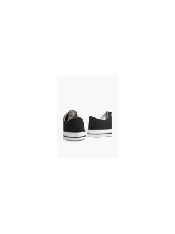Ladies VTY Black Casual Canvas Trainers