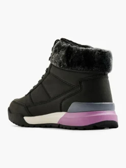Ladies Warm Lined Hi Top Black Trainers
