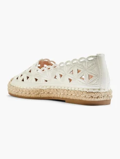 Ladies White & Beige Espadrille