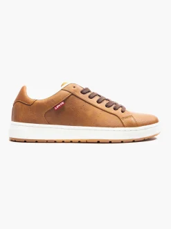 Levi Medium Brown Smart Lace-up Trainer