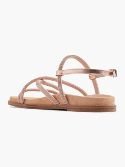 Light Beige Diamante Strapped Sandal