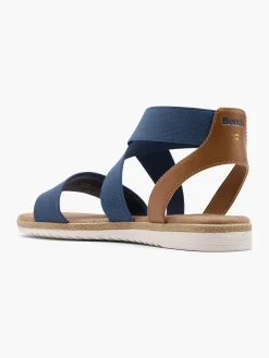 Light Blue Elasticated Strap Sandal with Contrasting Sole