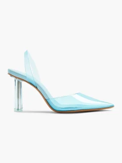 Light Blue Perspex Slingback Heel