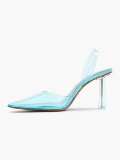 Light Blue Perspex Slingback Heel