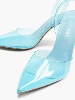 Light Blue Perspex Slingback Heel