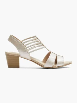 Light Rose Gold Heeled Sandals