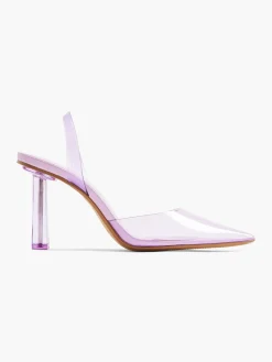 Lilac Perspex Slingback Heel