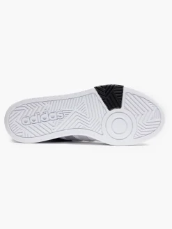 Mens Adidas White/Grey/Black Hoops 3.0 Trainers