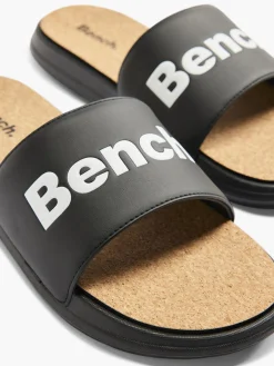 Mens Bench Black Slides