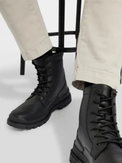 Mens Black Lace Up Boots
