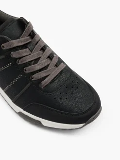 Mens Black Lace Up Trainer