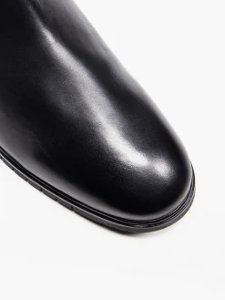 Mens Black Leather Chelsea Boot