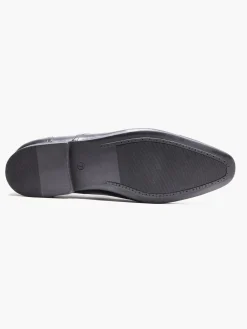 Mens Black Oxford Toe Cap Formal Lace Up Shoe