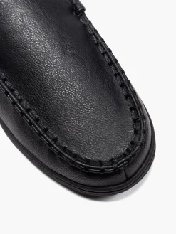 Mens Black PU Slippers