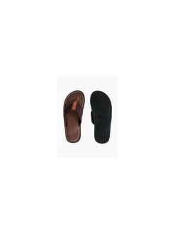 Mens Blue Fin Brown Toe Post Sandals