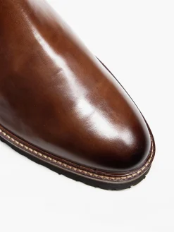 Mens Brown Leather Chelsea Boot