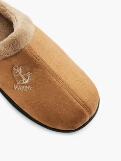 Mens Brown Mule Slippers