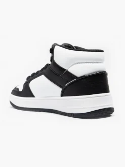 Mens Champion Black/White Rebound 2.0 Mid Trainers