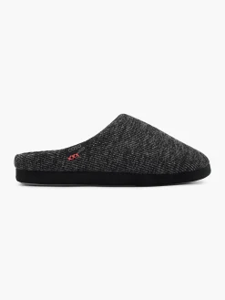Mens Grey Mule Slippers