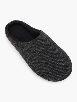 Mens Grey Mule Slippers
